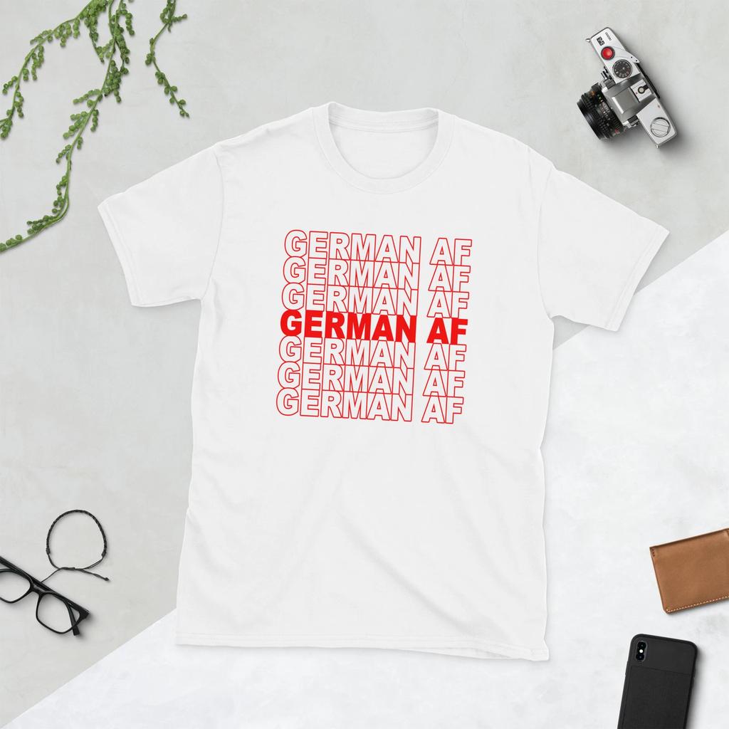 German AF Shirt, Modern Statement German Pride Gift Short-Sleeve Unisex T-Shirt