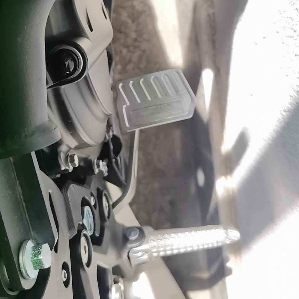 Apply To Kawasaki Ninja400 Z400 2018-2022 Magnifier CNC Aluminum Brake Pedal Expansion Base Expansion Plate (Silver)