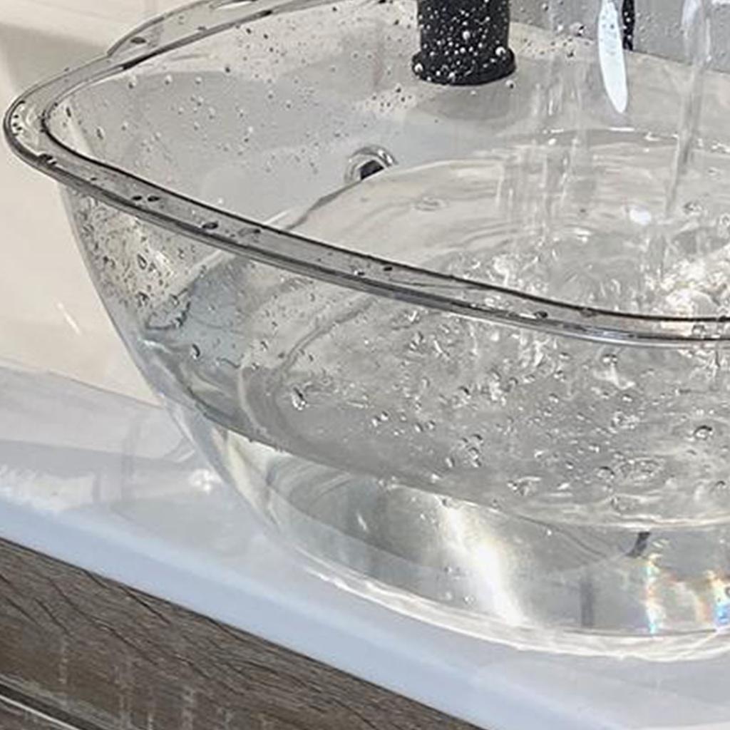 Wash Basin Stylish Transparent Sturdy PET Multipurpose Face Washing Basin for Home L