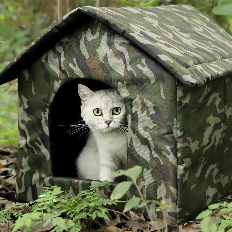 Outdoor Cat Rainproof Nest Waterproof Winter Warm Outdoor Kennel Stray Cat Escape House Closed Sleeping Nest