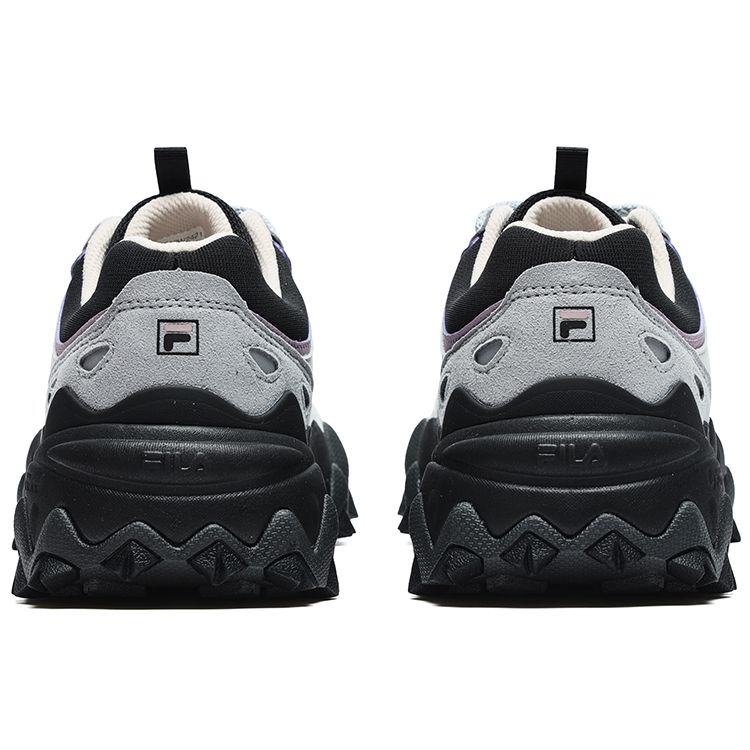 FILA Oakmont 2 Fabric Synthetic Leather TPU Trendy Outdoor Retro Low-Top Lifestyle Casual Shoes Women sneaker Black Dark-Brown F12W242113FBM