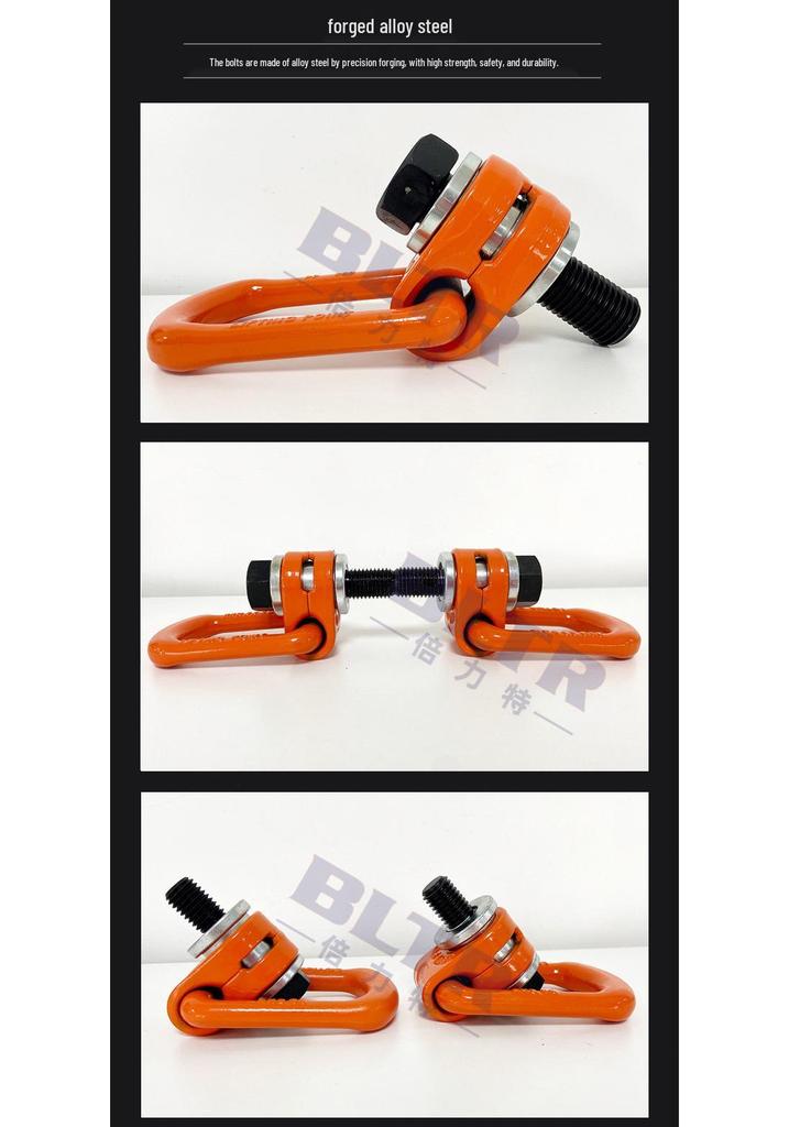 Bailite Alloy Steel 212RUD UNC Thread Side Pull Rotating Lifting Eye Bolt