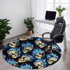1PC Skulls Flames Office Round Area Rug, Mat Suitable For Office, Under Office Chairs Bedroom Living Room Home Decor, Room Deco