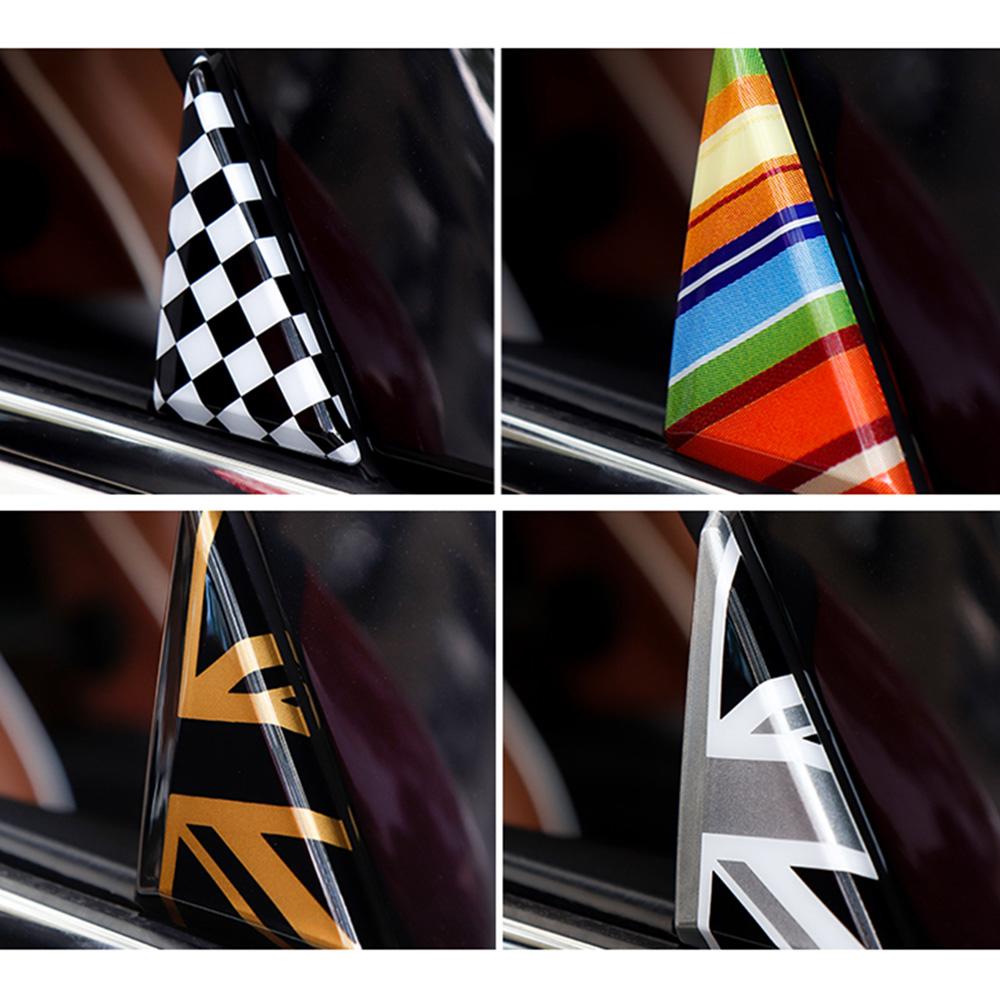 2 stücke Tür Fenster Ecke A-säule Dekor Aufkleber Trim Shell Abdeckung Für Mini Cooper S JCW Eine F54 f55 F56 F57 F60 Auto