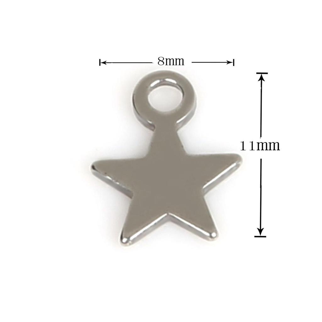 50Pcs Geometric Pendant Stainless Steel Charms For Women Kids Necklace Bracelet DIY Jewelry Making Accessories
