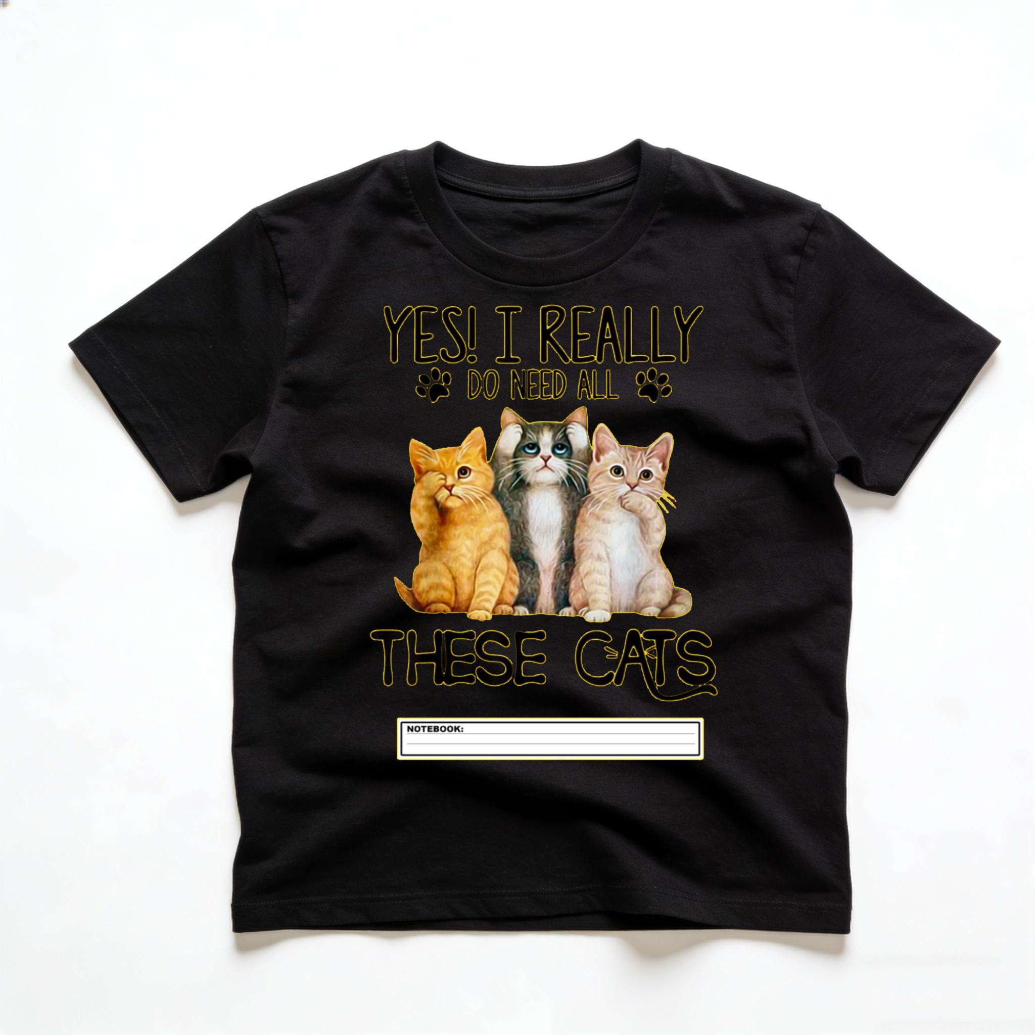 

Adult and Childrens Comforting Catplaying Pure Cotton Tshirt Lazy and Casual Perfect for Staying At Home or Parties S