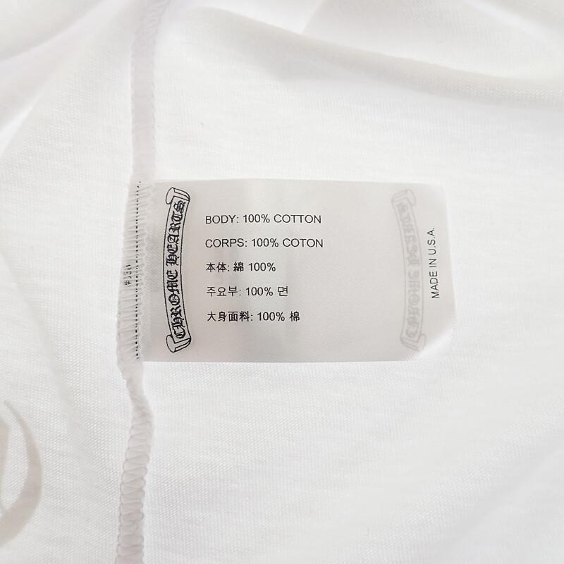 CHROME HEARTS  L Short sleeve T-shirt white cotton mens