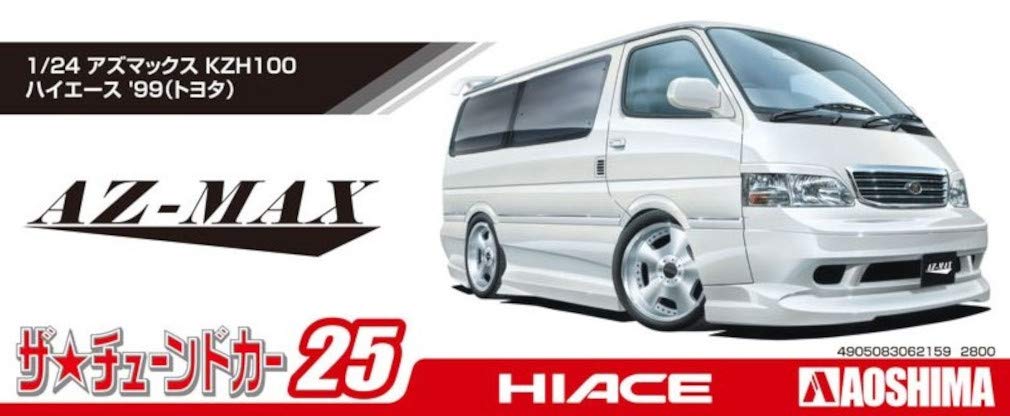 Aoshima Bunka Kyozaisha Vyladěná řada aut Toyota Azmax KZH100 Hiace 1999 Plastikový model 1/24 č.25