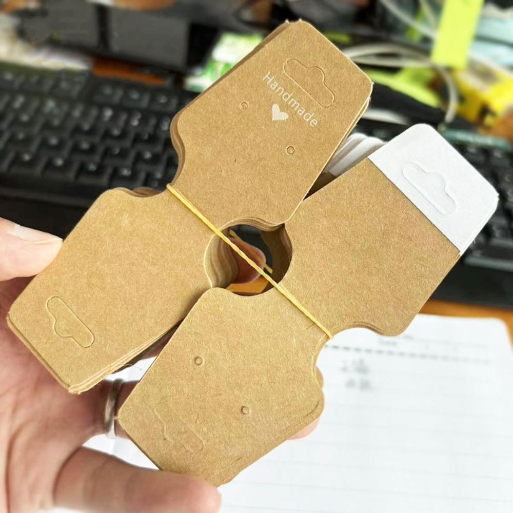 100 ks Skládací DIY Karta na vystavení šperků Karta na balení šperků Vhodné pro cenu šperků