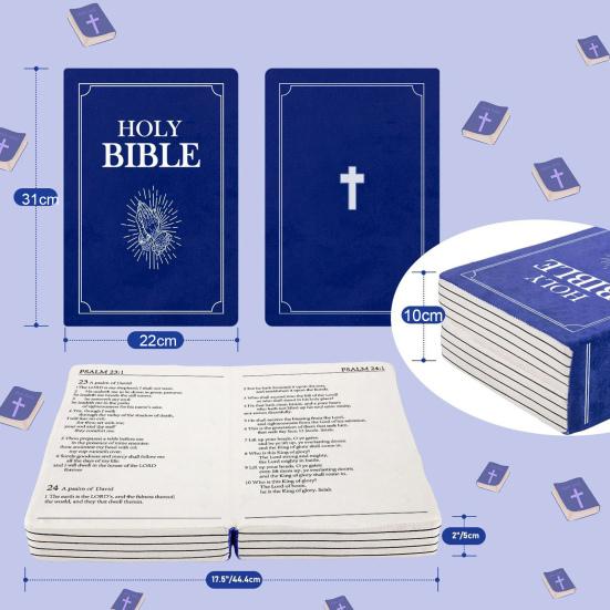 Bible Polštář Kniha Plyšový polštářek Realistický vzhled Odolný proti opotřebení Šetrný k pokožce Neblednoucí Křesťanský domov s akcentem Dekor na pohovku