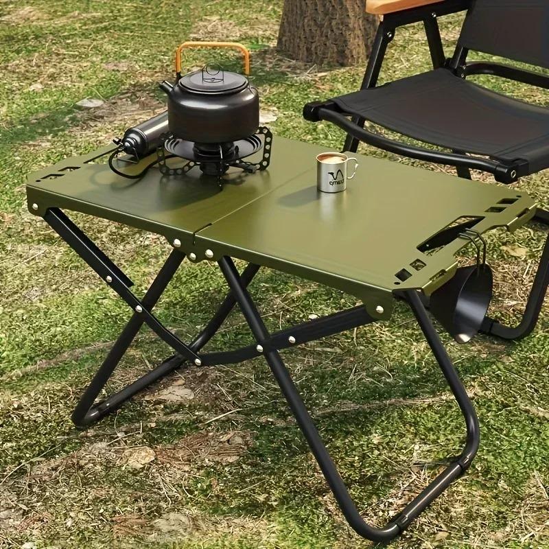 Lightweight Folding Picnic Table, Camping Folding Table for Practical Use Outdoors, Space-Saving Design, High Load Capacity