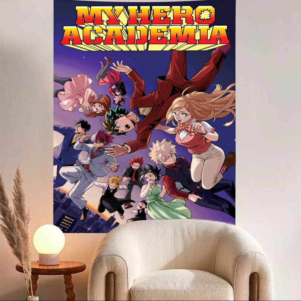 Anime My Hero Academia Theme Background Kids Happy Birthday New Year Party Decoration Poster Banner Gift