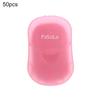 50Pcs Travel Disposable Mini Washing Hand Bath Clean Scented Slice Soap Paper