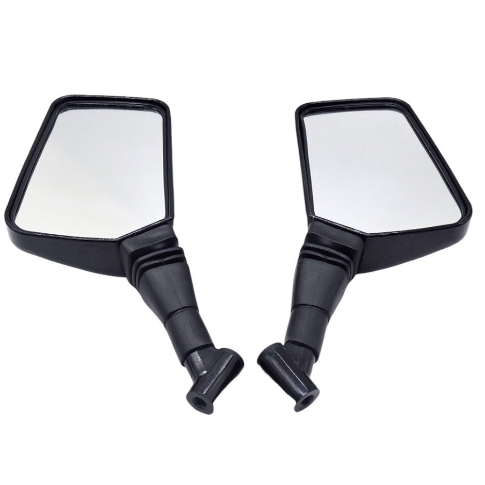 Kanoan Motorcycle Square 8mm and 10mm Universal Left and Right Motorcycle Handlebar Side Rearview Mirrors for Classic and Replacement Mirrors,