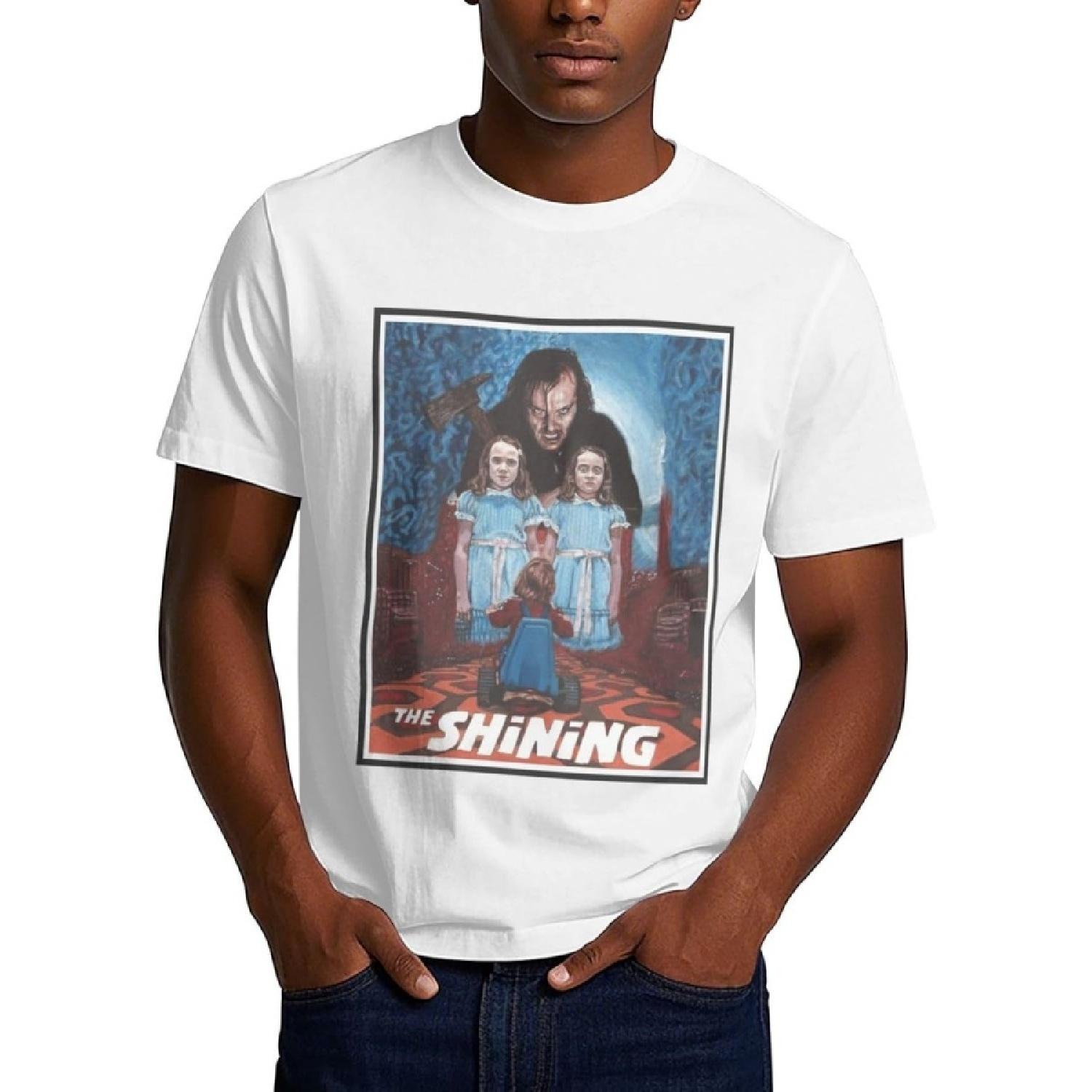 Lupraken Mens T-Shirt Jack Torrance The Shining T Shirt Summer Casual Short Crew Short Sleeve Tops Tee(29) XXXXXL белый