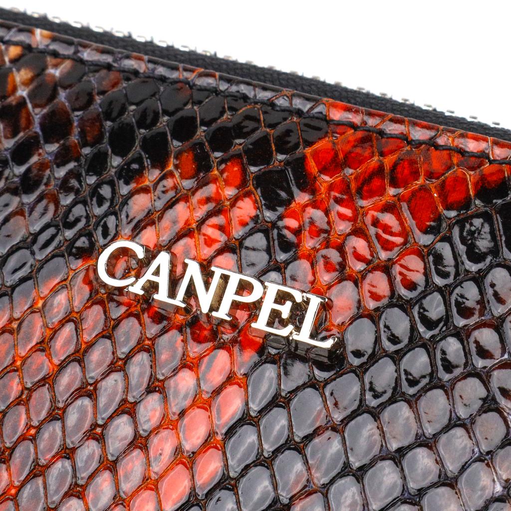 Original Wallet for Women Made of Genuine Textured Leather with Snake Embossing CANPELLINI 21722 Multicolored