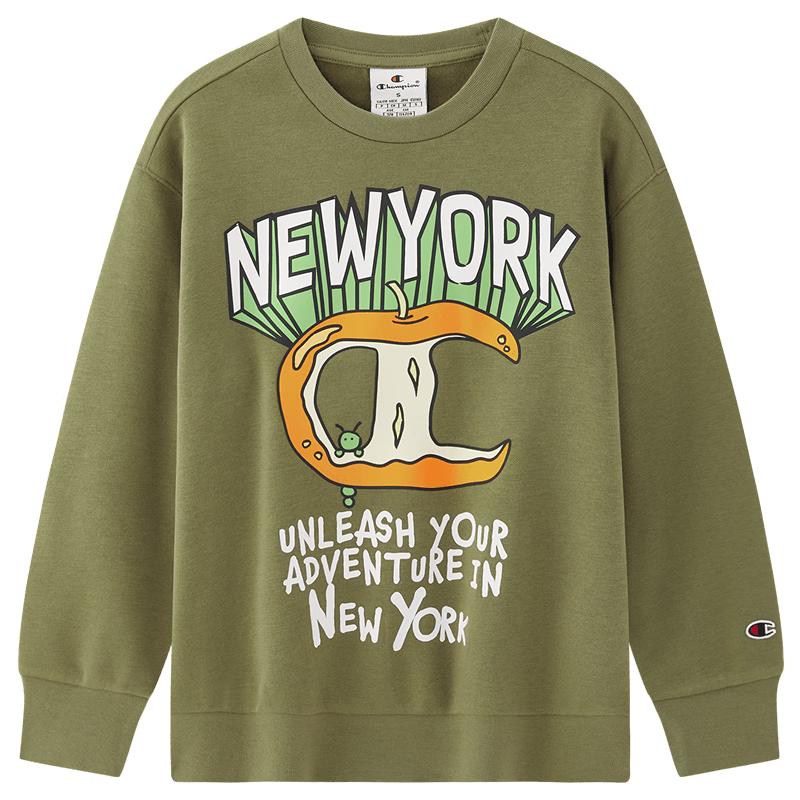 Champion Kids Fleece-Lined Crewneck Sweatshirt S