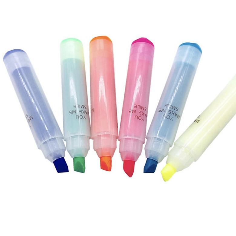 6PCS/Kit Rabbit Mini Highlighter Pen Marker Pens Kawaii Stationery Material Writing School Supplies