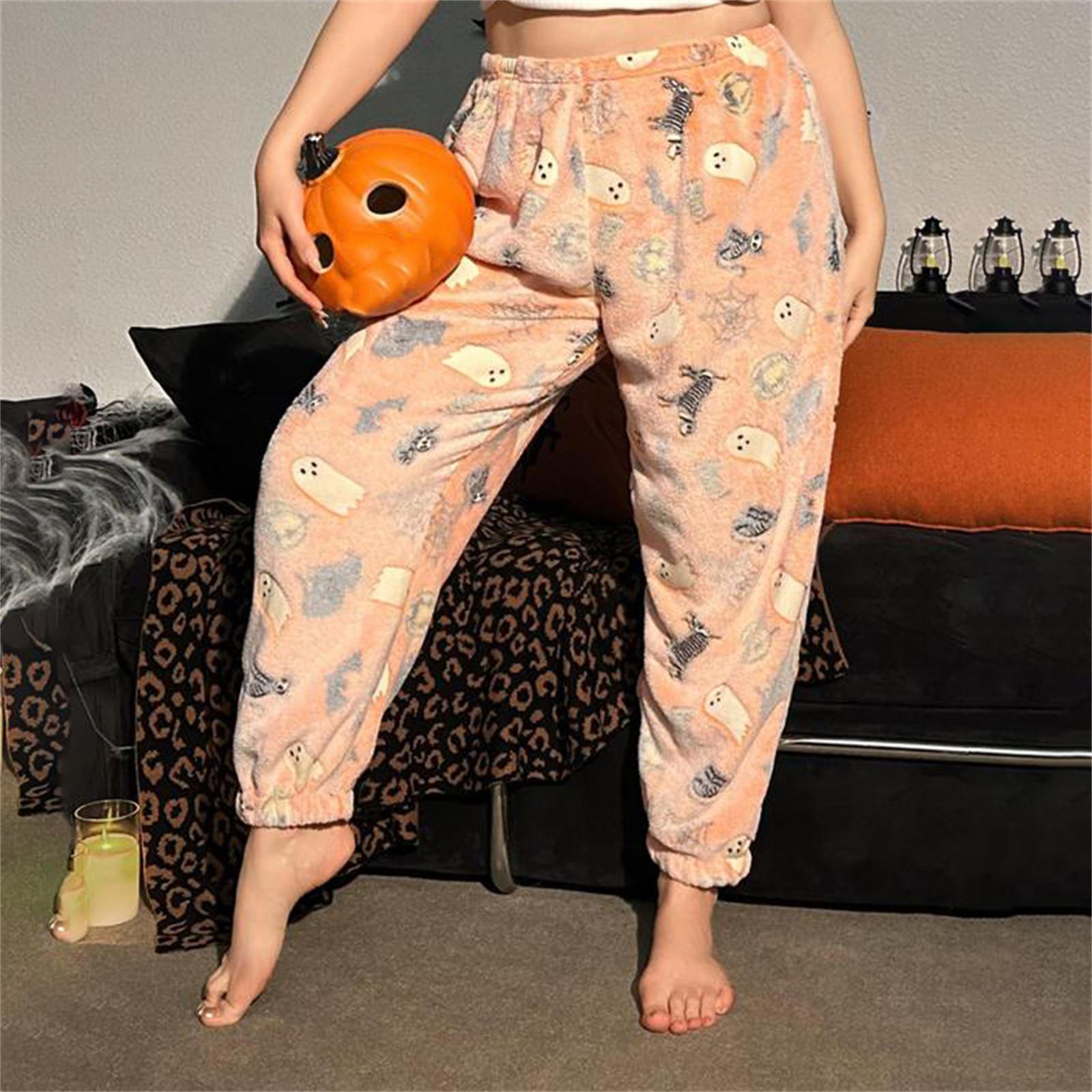 

Женские пижамные штаны, одежда для сна, повседневные брюки с эластичной резинкой на талии, удобные прямые свободные брюки для йоги XXL оранжевый