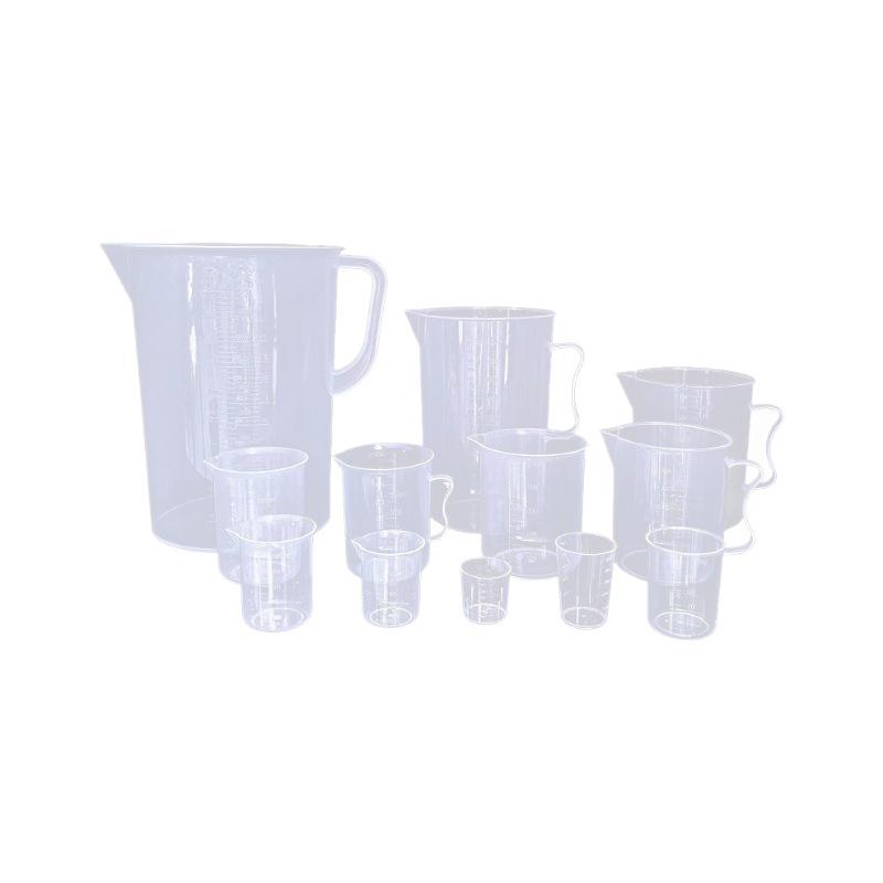Transparent PP Measuring Beaker with Handle - Graduated Milliliter Cylinder, Thickened for Laboratory and Pesticide Use