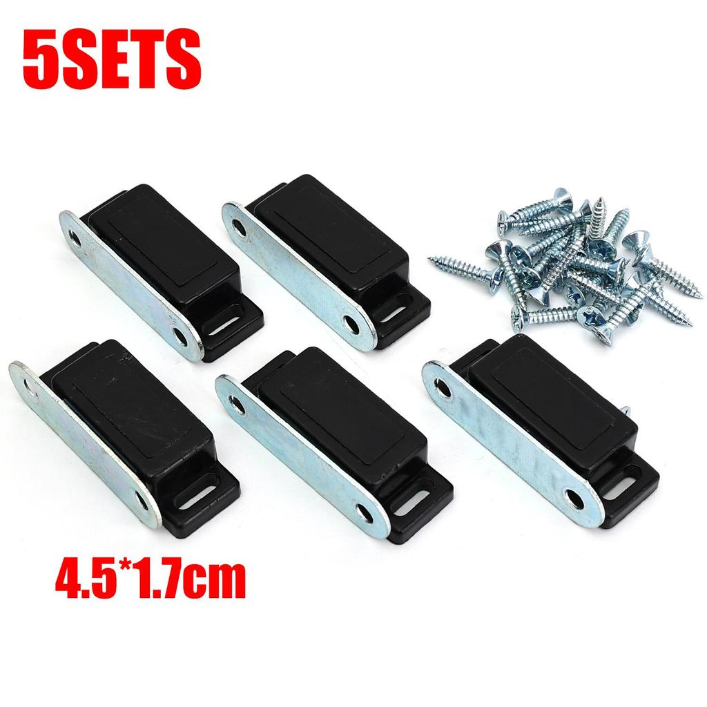 Kitchen Magnetic Cabinet Door Catch with Mounting Screw Furniture Cupboard Drawer Closures Latches Magnet Snap Door Lock Catches
