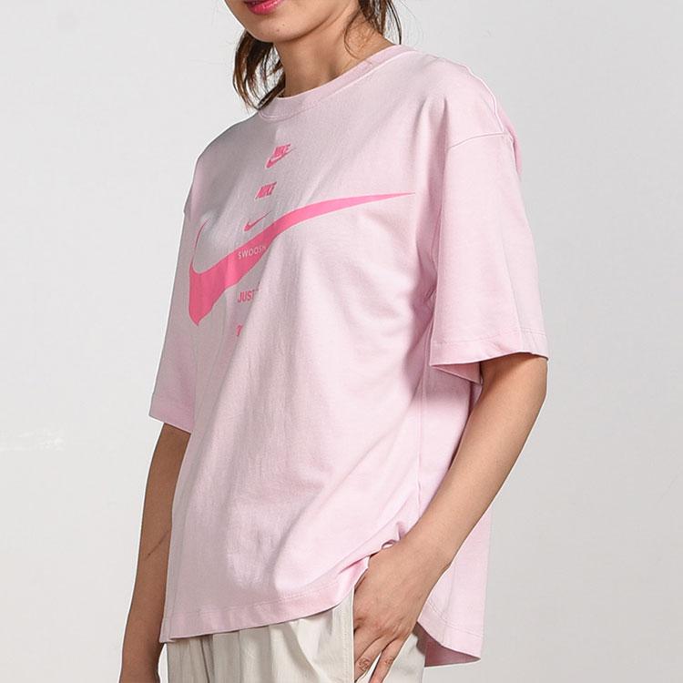 Nike Sportswear Short Sleeve T-Shirt With Print Women Tops Foam-Pink CU5683-663
