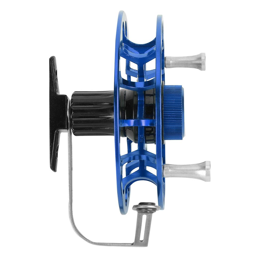 Fishing Gear Fishing Reel Portable Multifunction Allmetal Wind Wheel(Blue )