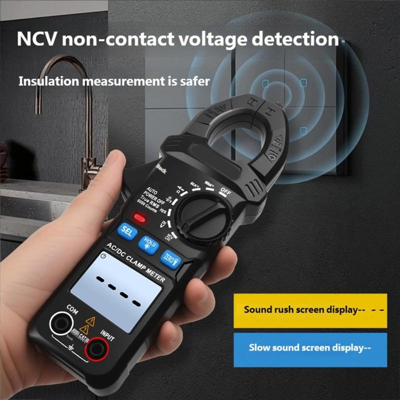 Digital Clamp Multimeter Effective Value 6000 Counts Contact Less potential Indicator With brightened Display