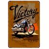 Victory Motorcycle Vintage Metal Tin Sign  Retro Motorcycle Poster  Garage for Man Cave Bar Decor  BatteryFree Hanging Wa