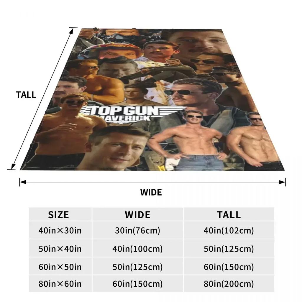 Classic Movie Top Gun Plaid Blankets Sofa Cover Velvet Spring Autumn Ultra-Soft Throw Blankets for Home Outdoor Plush Thin Quilt