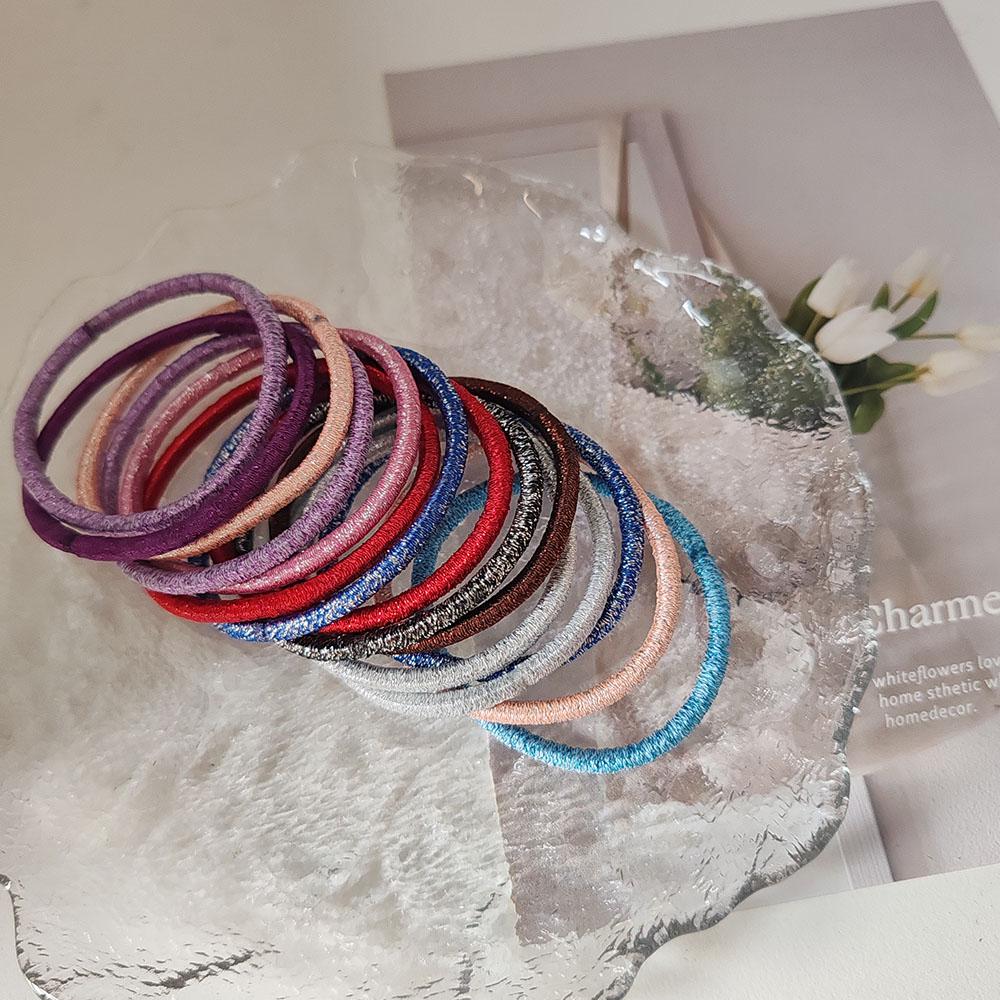 10pc Solid European and American Elastic Hair Bands Rubberband for Women Girls Child Hair Ties for Korean Hair Accessories