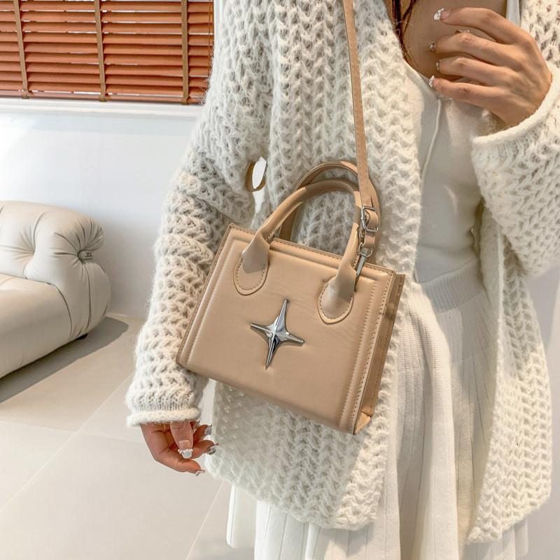 Trendy Stylish Star Mark Pu Small Handbag For Women Fashionable Shoulder Bag