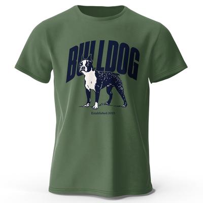 Herren Bulldoggen-Print T-Shirt 100% Baumwolle Übergroßes Robustes Grafik-T-Shirt für Damen Sommeroberteile Urban Streetwear