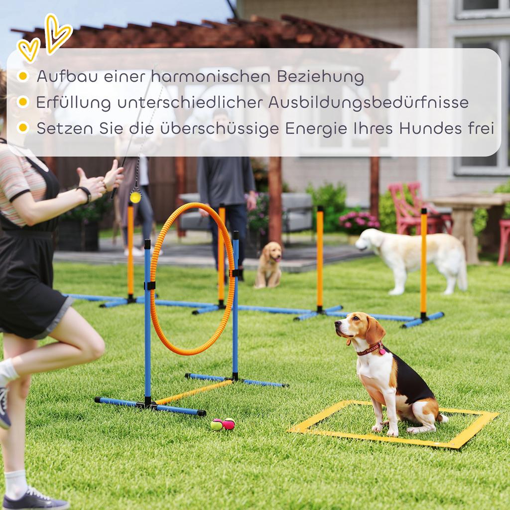Agility Set Dogs 7 Piece Agility Equipment For Dog Training Plug In Hurdle Set For Games Training