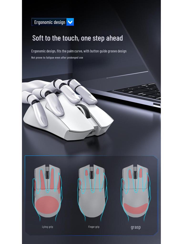 Attack Shark X11 Wireless Gaming Mouse - Lightweight Tri-Mode Bluetooth with RGB Charging