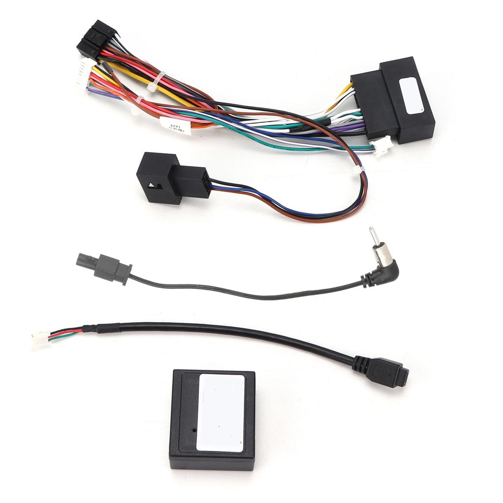 16Pin Audio Wire Harness Adapter Power Cable with Canbus Box Replacement for Ford Focus Kuga Edge
