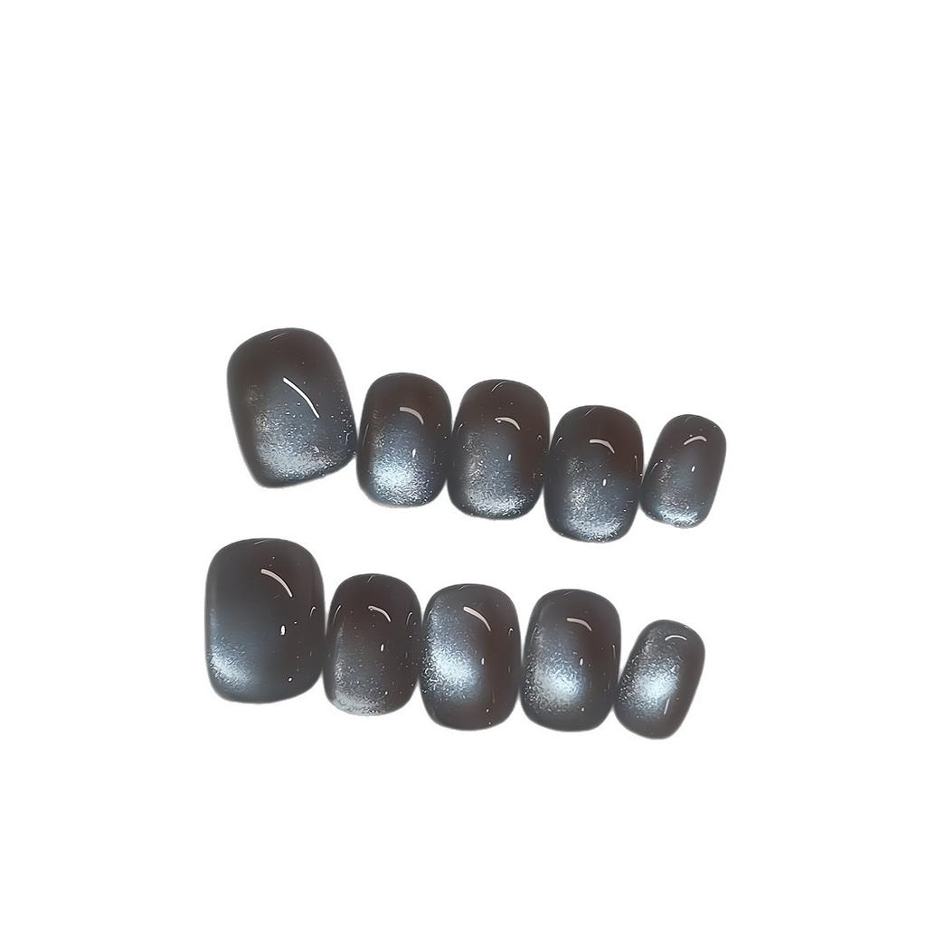Press on Nails Square Fake Nails with Glitter Design Artificial Acrylic Nails Glossy False Nails Full Cover Stick on Nails Glue on Nails for Women