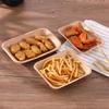 20pcs Disposable Rectangular Plates Household Commercial Food Grade Kraft Paper Tray  Snacks Fried Chicken Cake Salad Plate