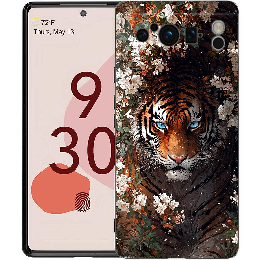 

Cool Animal Tiger Lion Phone Case For Google Pixel 10 9 8 7 Pro 9A 8A 7A 6A 6 Pro XL Soft TPU Bumper Black Cover Pixel 8