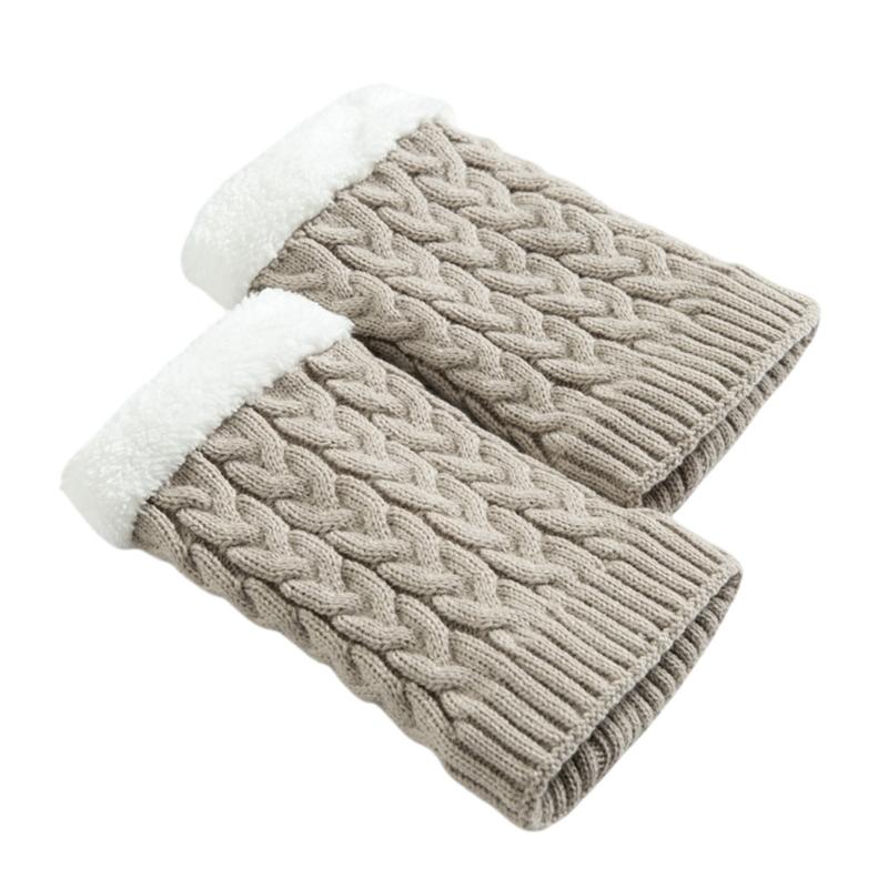 Winter Warm Crochet Knitted Boot Cuffs Toppers Socks Short Leg Warmers Cable Knit Ankle Heap Socks Womens Boot Socks