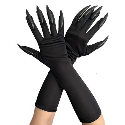 40cm Spandex Halloween Cosplay Zwang Modische Persönlichkeit Stretch Geister Klaue Lange Nagel Handschuhe Bühne Leistung Solide Hollowen Cosplay