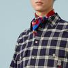 Gucci Shirts Men's Blue Lapel Moderate Other 751435-ZAN8S-4320