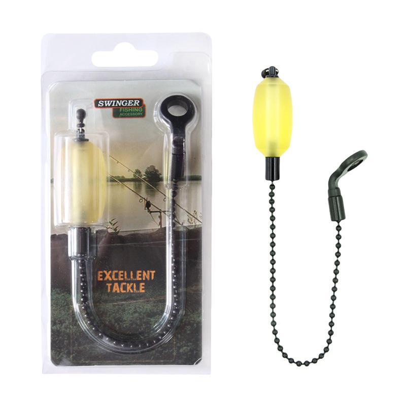 

1Pc Carp Fishing Hangers Bobbins Swingers Indicators Fishing Alarm Swinger Chain Bite Alarm Fishing Accessories жовтий