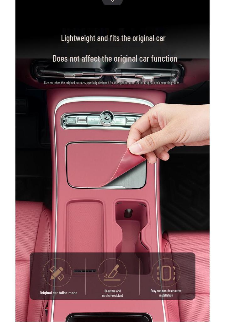Silicone Protective Mat for 26 Hongqi H5 Models: Door Handle Grip, Slot Storage, & Window Lift Panel