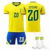 2026 Weltmeisterschaft Brasilien Heim-Fußballtrikot-Set Nr. 10 Neymar grenzüberschreitendes Trikot benutzerdefinierte Fußballkleidung