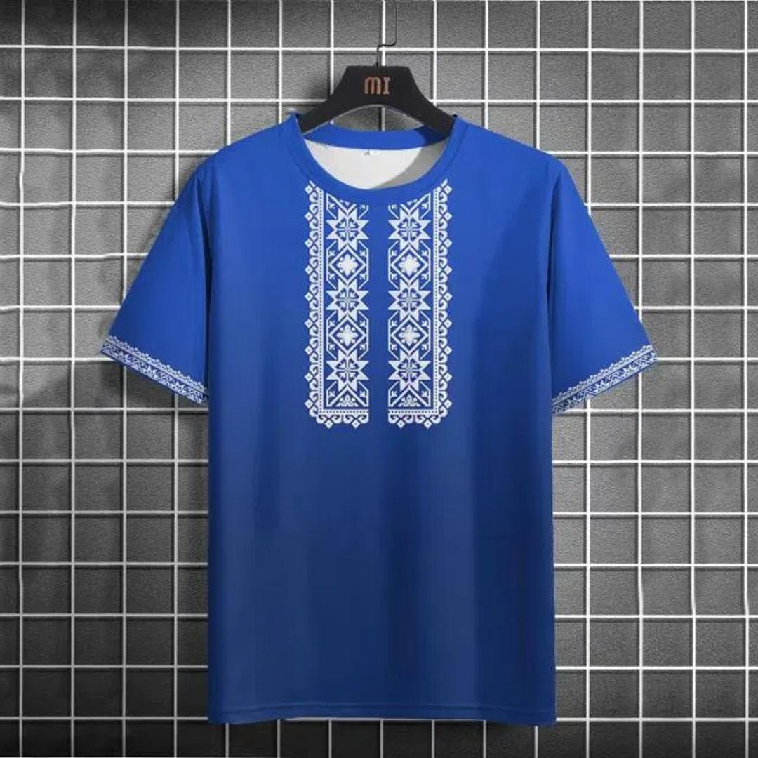 

Мужская футболка с этническим узором и 3D-принтом, летние топы с коротким рукавом и круглым вырезом, модная повседневная мужская одежда больших размеров, пуловер, уличная одежда S