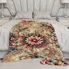 Floral Pattern Blanket Microfiber Flannel Cover Blanket Bedroom Living Room Sofa Soft And Comfortable Home Decoration