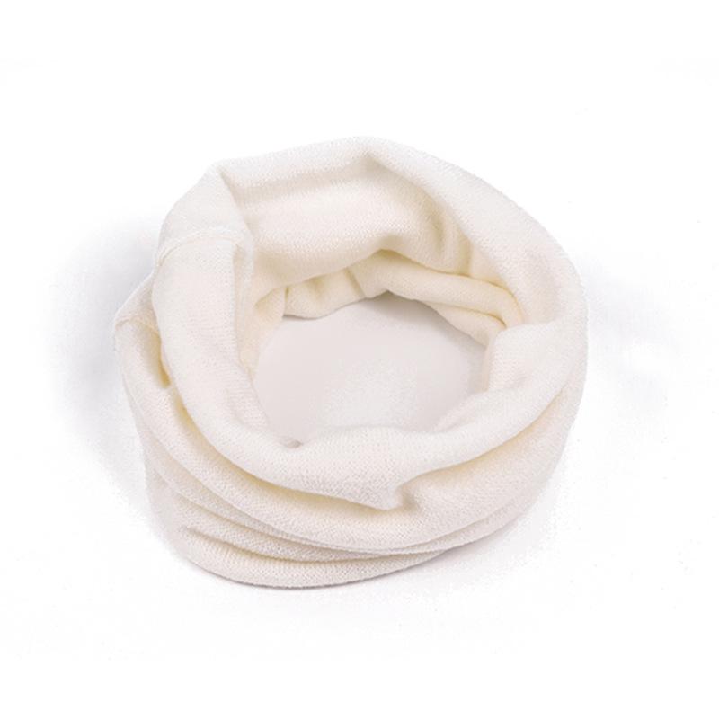 Knitted Wool Scarf Autumn and Winter Solid Color Single Circle Warm Neck Cover Outdoor Versatile Single Layer Scarf
