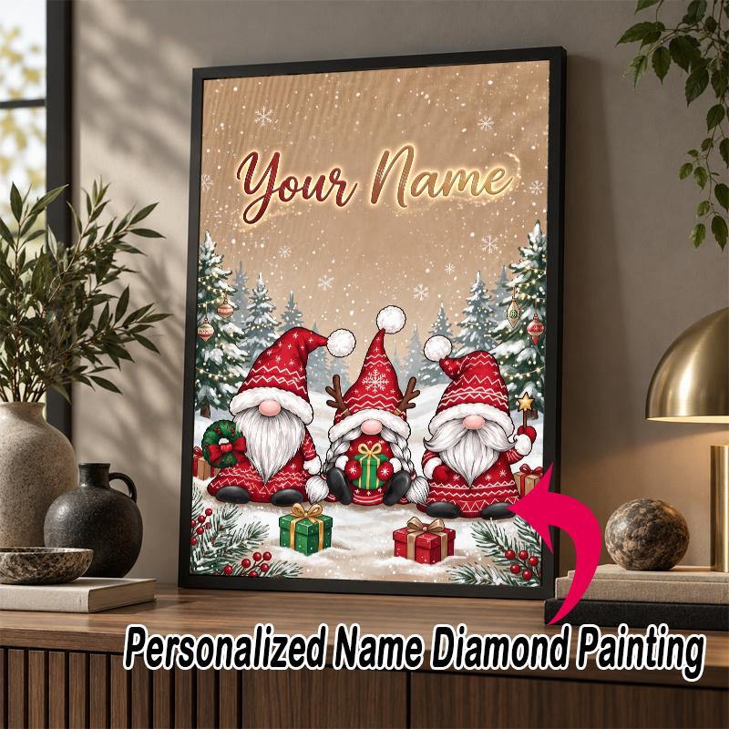 Custom Name Christmas 5D Diamond Painting Personalized Full Drill Diamond Art Kit Gift