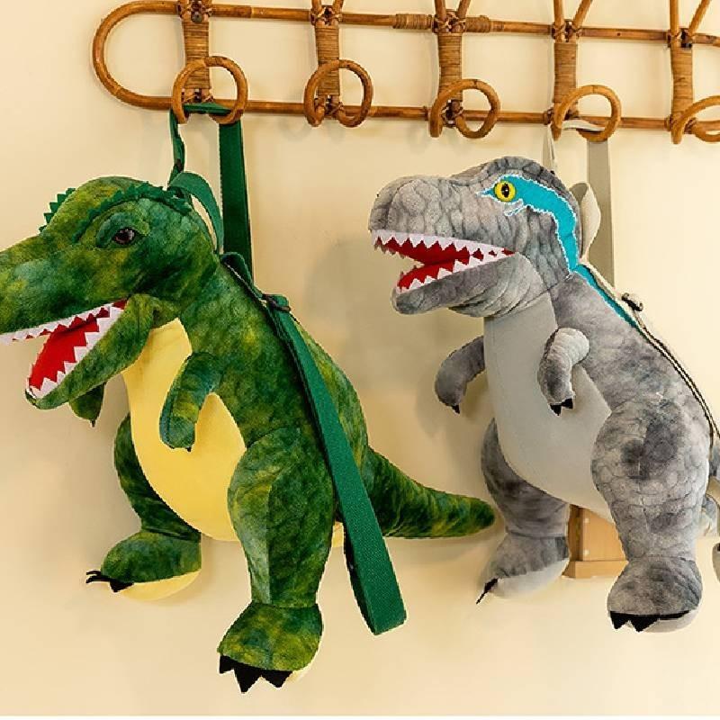 Plysch Dinosaurie Ryggsäck För Småbarn Mysiga T-rex Och Triceratops Designer